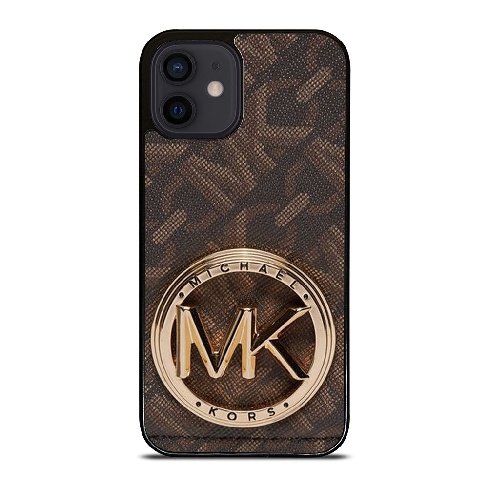 MICHAEL KORS LOGO MK BROWN WALLET iPhone 12 Mini Case Cover